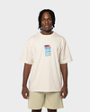 BEIGE CAUTION T-SHIRT